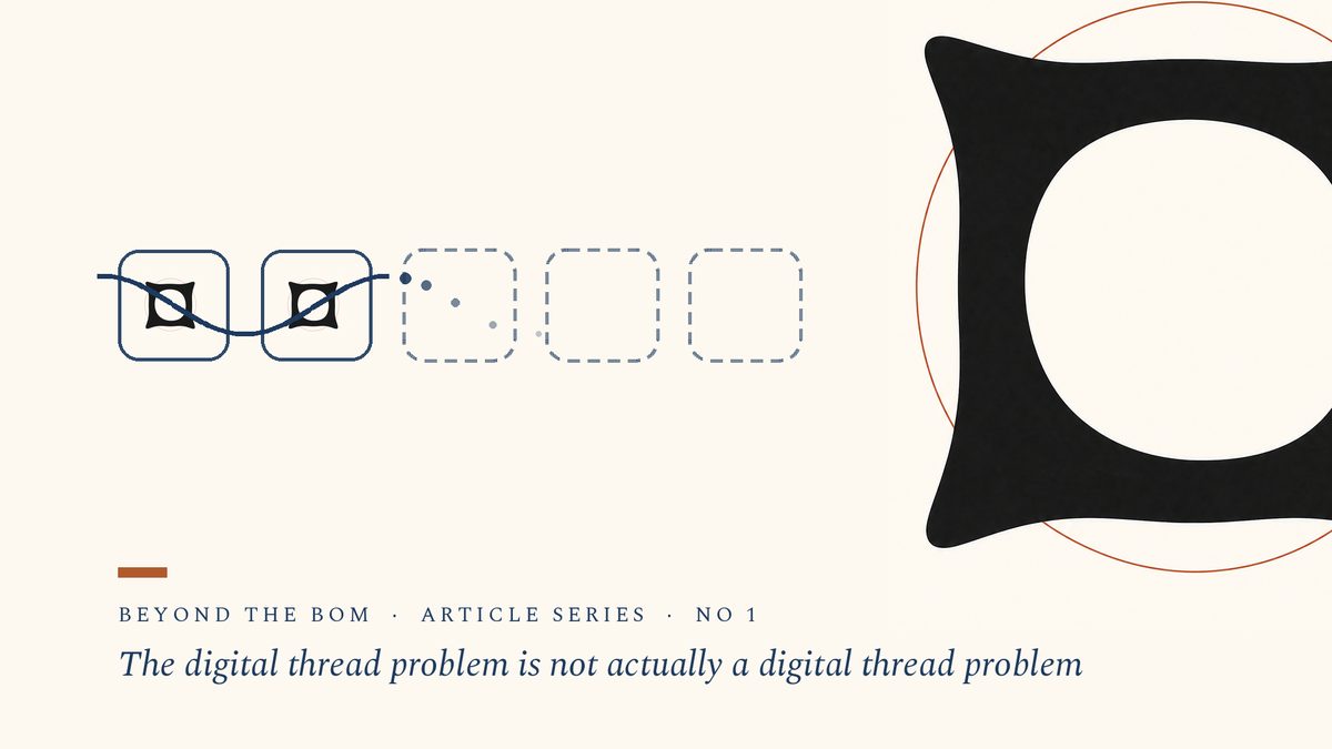 Cover: The digital thread problem is not actually a digital thread problem
