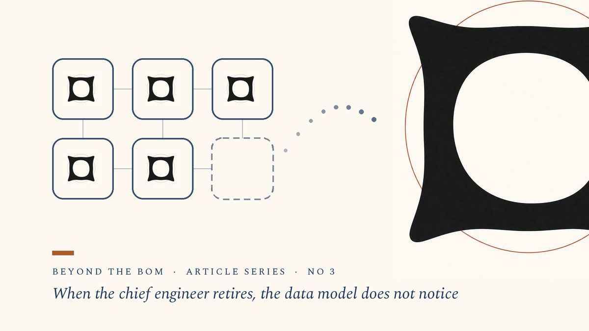 Cover: When the chief engineer retires, the data model does not notice